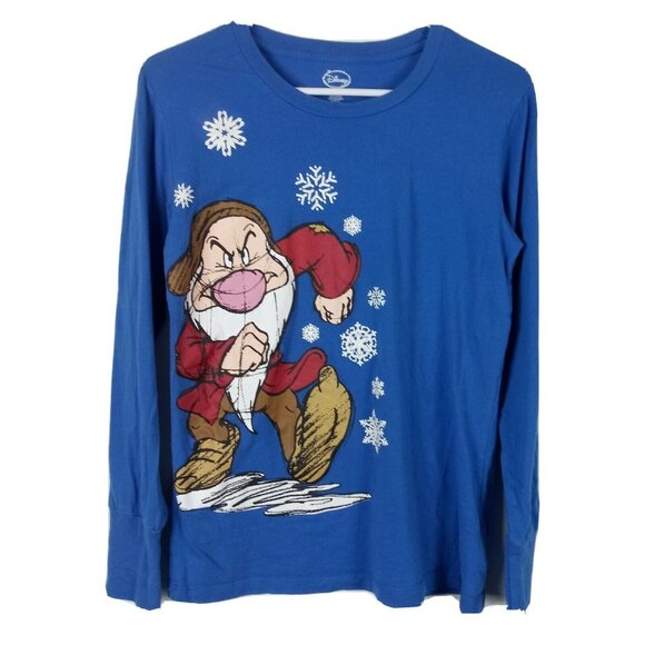Vintage Disney Grumpy Dwarf Long Sleeve Sweatshirt L - Picture 1 of 4